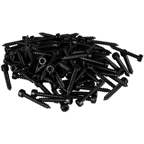 Main product image for M3.5 x 25mm Cap Head Wood Screws Black 100 Pcs. 081-304